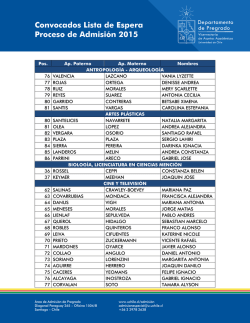 Resultados Convocados a Matrícula