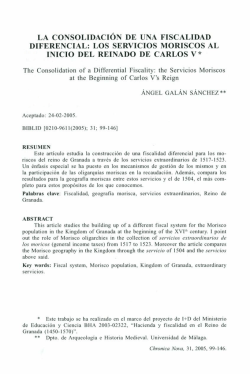 la consolidación de una fiscalidad diferencial: los servicios moriscos