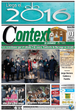 2016 será un gran año para Durango