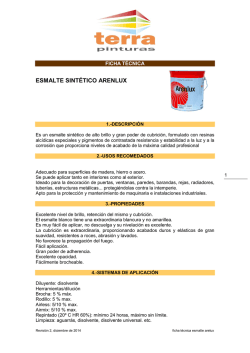 FICHA T&Eacute;CNICA ESMALTE ARENLUX