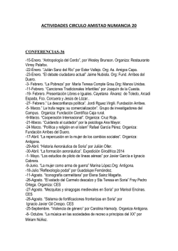 Actividades del Casino 2015