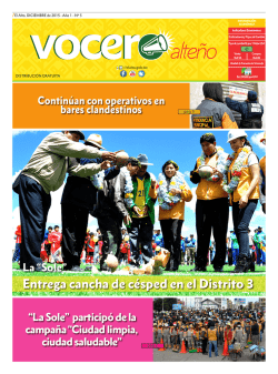 Entrega cancha de césped en el Distrito 3
