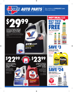 View Monthly Store Flyer - CARQUEST Auto Parts