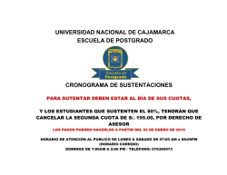 cronograma de sustentaci&oacute;n de