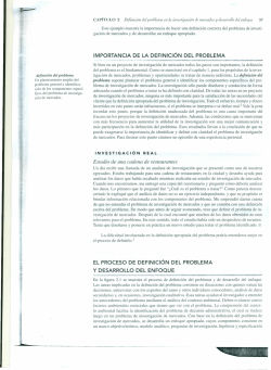 IMPORTANCIA DE LA DEFINICiÓN DEL PROBLEMA