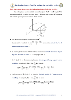 Derivadas de una función real de dos variables reales