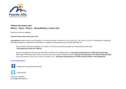 Talleres de Verano - Municipalidad de Puente Alto
