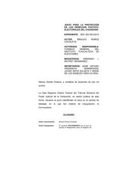 sdf-jdc-851/2015 actor - Tribunal Electoral del Poder Judicial de la