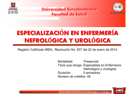 especialización en enfermería nefrológica y urológica