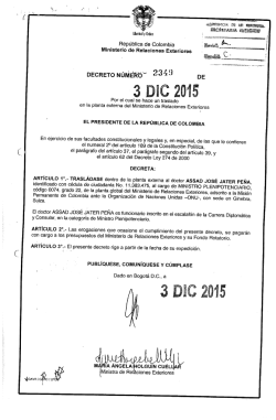 Assad José Jater Peña - Ministerio de Relaciones Exteriores