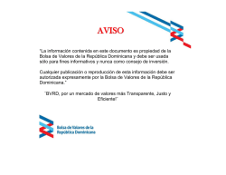 lista precios de cierre - Bolsa de Valores de la República Dominicana
