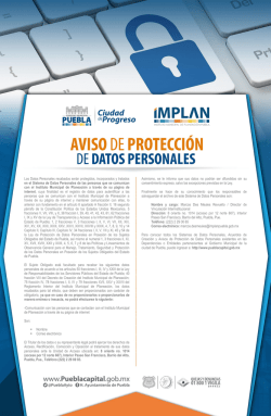 Los Datos Personales recabados serán protegidos