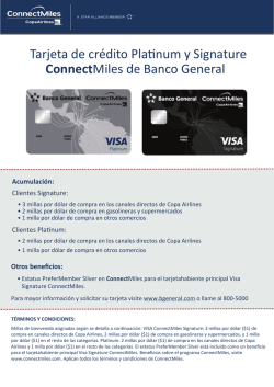 tarjeta platinum - ConnectMiles