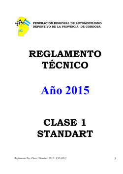 Reglamento Técnico - Clase 1 Standard
