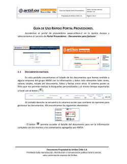 GUÍA DE USO RÁPIDO PORTAL PROVEEDORES.