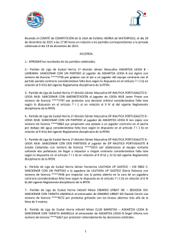 Comité de Competición 15-16 Euskal Herriko Ligak