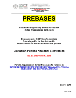 Servicios Medicos Subrogados para el Ejercicio 2015