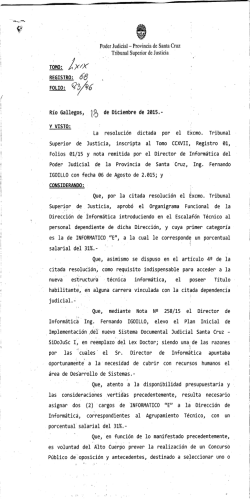 Resolución y Requisitos - Poder Judicial de la Provincia de Santa