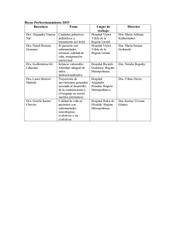 Becarios de perfeccionamiento 2015