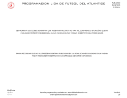 programación ene. 4/2016 - Liga de Fútbol del Atlántico