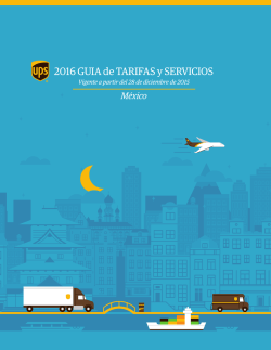 2016 GUIA de TARIFAS y SERVICIOS