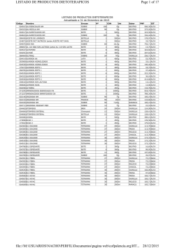 Page 1 of 17 LISTADO DE PRODUCTOS DIETOTERAPICOS 28/12