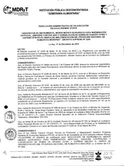 soberanía alimentaria - Sistema de Contrataciones Estatales