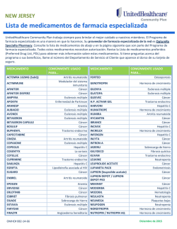 NEW JERSEY Lista de medicamentos de farmacia especializada