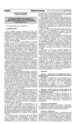 Reglamento para la Gestión de las