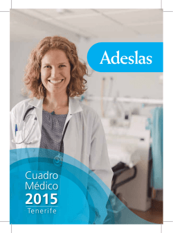 Cuadro M&eacute;dico Privado Tenerife 2015