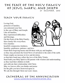 Bulletin for December 27th, Holy Family
