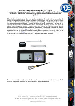 Analizador de vibraciones PCE-VT 2700