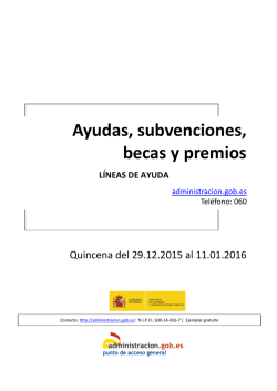 Bolet&iacute;n quincenal de Ayudas, Subvenciones, Becas y Premios