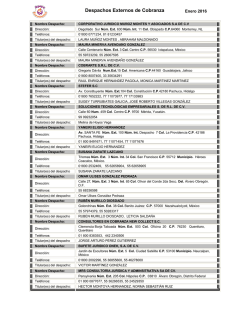Despachos Externos de Cobranza