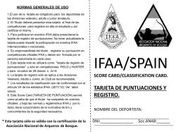 IFAA-Score-Card - Asociación Nacional Arqueros de Bosque