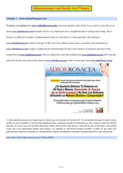 Adiosrosacea.com Health And Fitness - WEIGHT