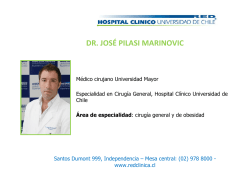 DR. JOSÉ PILASI MARINOVIC - Hospital Clínico de la Universidad