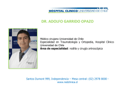 DR. ADOLFO GARRIDO OPAZO - Hospital Clínico de la Universidad