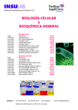 BIOLOGÍA CELULAR y BIOQUÍMICA GENERAL