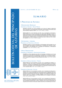 Sumario - Boletín Oficial del Principado de Asturias