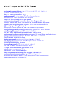 Manual Peugeot 306 Xr Pdf En Espa Ol