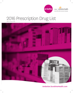 2016 Preferred Drug List - Ambetter from Sunshine Health