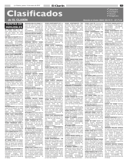 Clasificados diario El Clarín de La Victoria jueves 14 de enero de