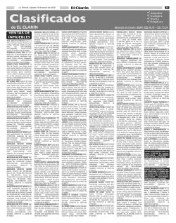 Clasificados diario El Clarín de La Victoria sábado 16 de enero de