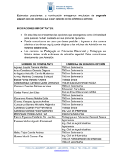 Estimados postulantes, a continuación