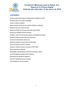Noticias del 13 de enero de 2016