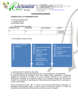 Área Inglés - Institución educativa Los Quindos