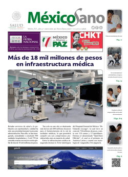 Más de 18 mil millones de pesos en infraestructura médica