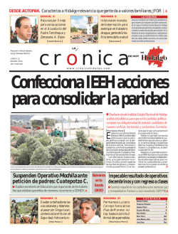 lunes 11 de enero+ - La Crónica de Hoy en Hidalgo