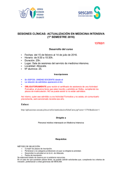 actualización en medicina intensiva (1º semestre 2016)